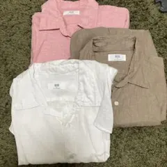 UNIQLO プレミアムリネンシャツ 3枚セット XL 麻100%