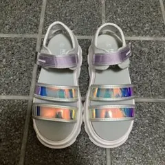 NUOVO GIRL サンダル 20cm グレー/マルチカラー