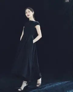 L'AUBE BLANC Keyneck Jacquard Dress Ｓサイズ