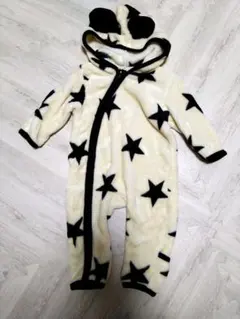 星柄フリースロンパース 80