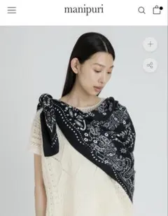 Manipuri マニプリ人気柄 カレイド ウールシルクストール 120 - メルカリ