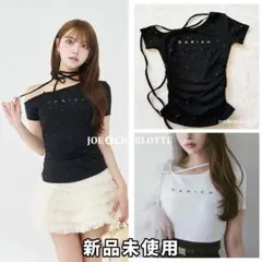 ダーリッチ ネックリボンワンショルダーTシャツ ブラック - メルカリ