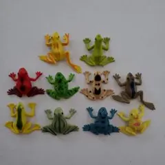 カエルのフィギュア 10体セットのサムネイル