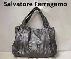 最終価格☆KOR02-8 フェラガモ ハンドバッグ ガンチーニ モチーフ