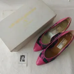 valentino garavani フラットシューズ ピンク/グリーン23㎝