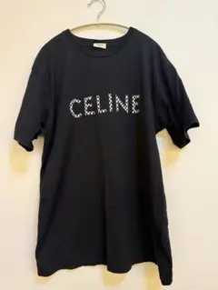 CELINE チェッカーボード ロゴ Tシャツ ブラック Lのサムネイル