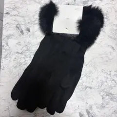 新品　3COINS スリーコインズ　ファー付きスマホ対応手袋