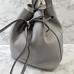 FURLA フルラ 本革 レザー ドローストリング 巾着 ショルダーバッグ