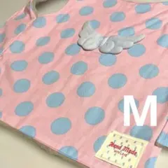 ハンドメイド★裏ボアちゃんちゃんこ☆防寒着☆着毛布☆パステル水玉ピンクブルー天使