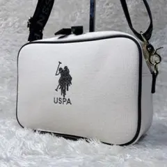希少 U.S. POLO ASSN ショルダーバッグ カメラバッグ ダブルジップ