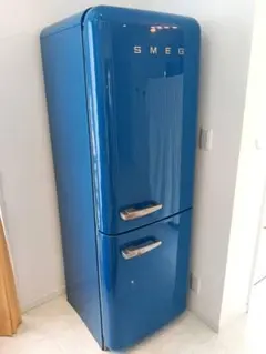【希少品】SMEG 大型冷蔵庫 ブルー　青　レトロ　FAB32JBL【完動品】のサムネイル