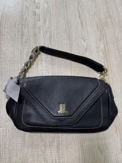 LANVIN レザー ショルダーバッグ 黒