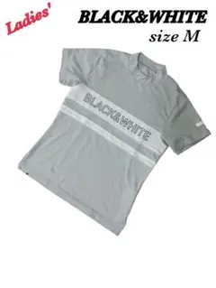 BLACK&WHITE ブラックアンドホワイト　モックシャツ　モックネック　Mのサムネイル