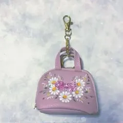 ミニポーチチャーム＆エコバッグ　トールペイント　ラインストーン有り