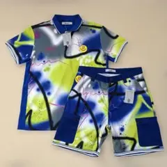 RUSSELUNO(ラッセルノ) メンズセットアップ 新品 ラッセルノ ゴルフ フラグローズ ロゴ プルオーバー