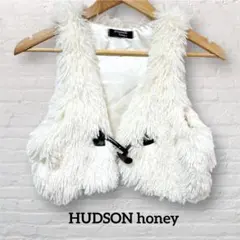 M ベスト トグルボタン ホワイト HUDSON honey レディース ベスト