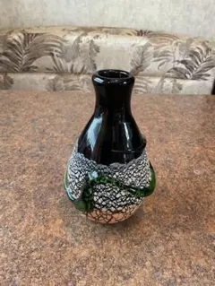 稲嶺盛吉　大型花瓶 超美品！ 名工稲嶺盛吉作 琉球泡ガラス花瓶 花器 花瓶 沖縄 琉球