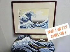 限定100枚の希少品】大阪関西万博ミャクミャク×葛飾北斎 木版画(額縁付