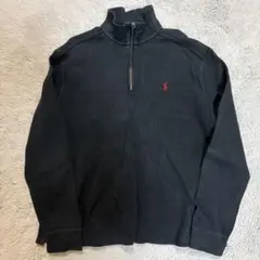 ポロラルフローレン ハーフジップ コットン スウェット L 刺繍