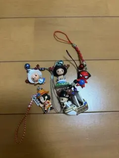 ワンピースご当地キーホルダー(エース・チョッパー)キーホルダー5点