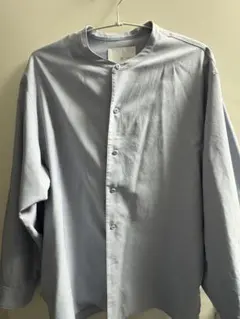 A+ TOKYO ライトブルー ノーカラーシャツ