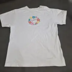 激安SALE　ゲス　GUESS 半袖Tシャツ フラワーデザイン ホワイト L