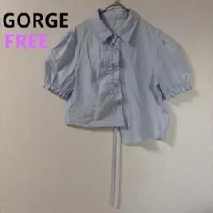 【ゴージ】GORGE ブラウス　 パフスリーブ　半袖　アシメントリー　FREEのサムネイル