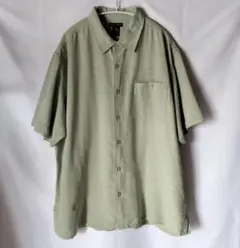 KNIGHTS BRIDGE　シルクシャツ　グリーン　L　古着