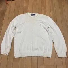 Polo by Ralph Lauren コットンニット ホワイト Lサイズ