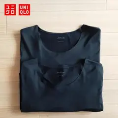【2点セット】ユニクロ エアリズム UVカット クルーネックT（長袖）L