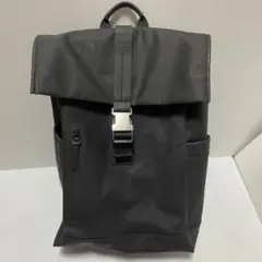 ZARA ザラ ロールトップ フェイクレザーバックパック リュック ブラック ZARA ザラ ロールトップ フェイクレザーバックパック リュック