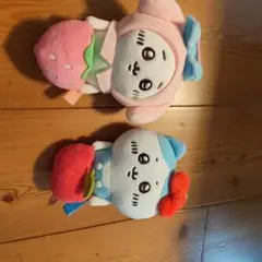 ちいかわ×サンリオキャラクターズ、のぬいぐるみセット