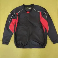 【未使用品】ミズノ 少年野球 ウィンドブレーカー 紺/赤 160