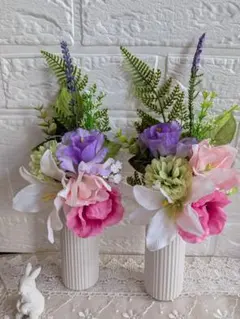 仏花造花一対25cmハンドメイドお供え
