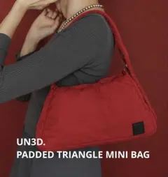UN3D. アンスリード PADDED TRIANGLE MINI BAG 赤 - メルカリ