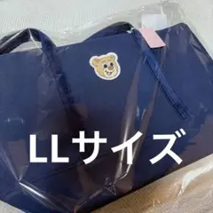 大 ネイビー　FEILER フェイラー オールドテディ ワッペントートバッグ