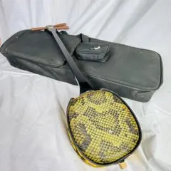 沖縄三線 人工革 ヘビ革 和楽器 弦楽器 ケース付属 民族楽器 - メルカリ