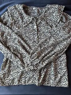 W CLOSET フラワープリント 長袖ブラウス