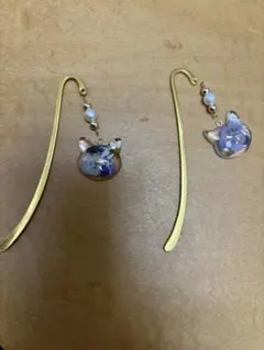 猫型レジンビーズ❤️しおり ブックマーカー、ハンドメイド1個の価格