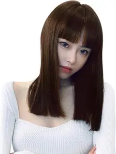 51 深茶色 ウィッグ ロング ミディアム フルウィッグ セミロング 仮装