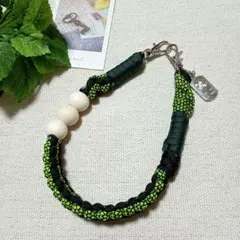《Hand made》ハンドストラップ パラコード グリーン系☆