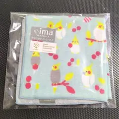 今治うまれWAFUKA オカメインコとチェリー ハンカチ 約24×24cm