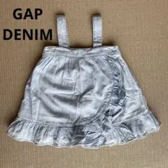 GAP デニム ジャンパースカート 80 フリル ワンピース ベビー 女の子