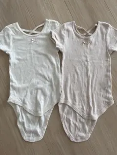 リブ素材 クロスストラップ ベビー肌着 70cm 2枚セット