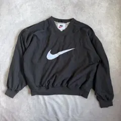 90s ナイキ ナイロンプルオーバー スウォッシュロゴ USA製 L