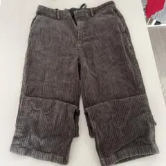 グレー コーデュロイ ワークパンツ