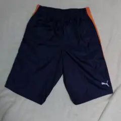 PUMA ネイビー オレンジ ハーフパンツ ピステ S