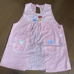 R*.様 保育士　ピンクチェック柄 エプロン