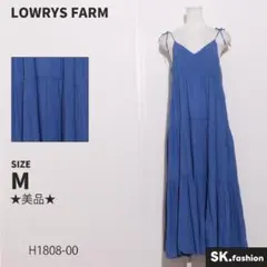 ★美品★ LOWRYS FARM ワンピース　ロング丈　ティアード　肩紐リボン