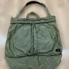 美品✨】PORTER TANKER ヘルメットバッグ セージグリーン - メルカリ